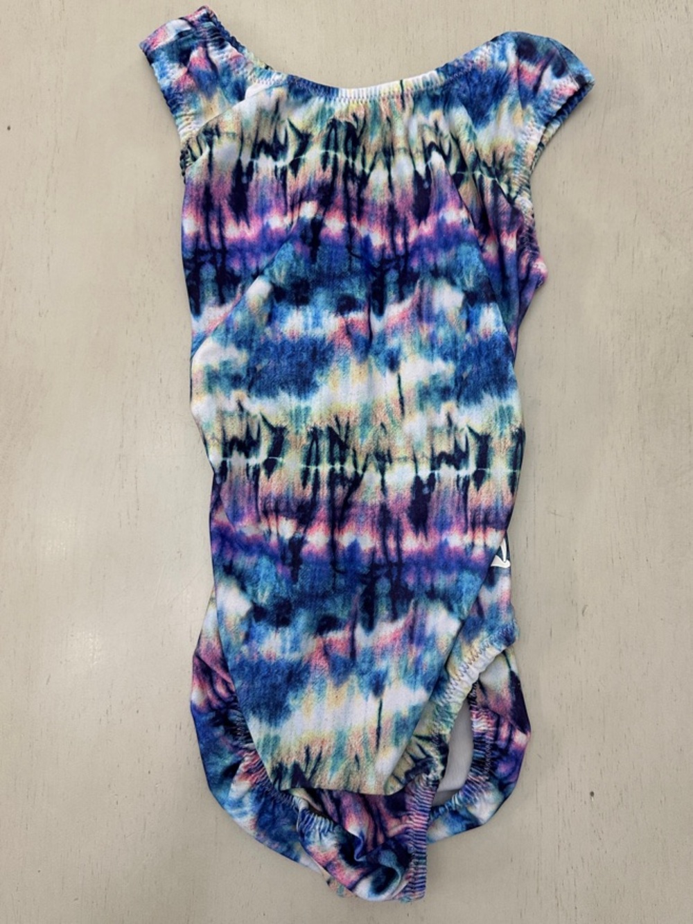 Foxy’s Leotard Tie-Dye Gymnastics Leotard in Blue, Purple and Pink - size 12